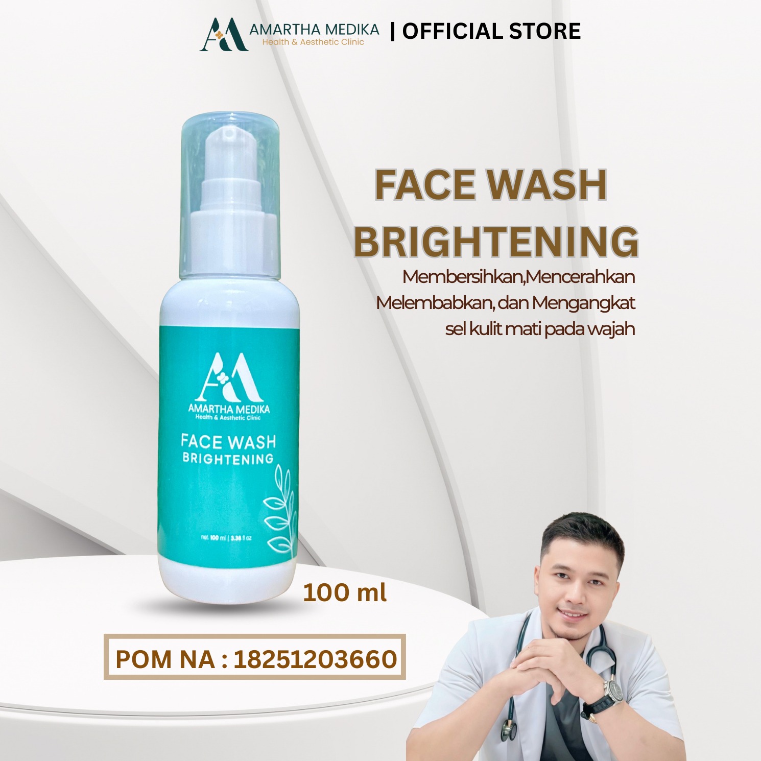 Produk Skincare Face Wash Brightening Amartha Medika